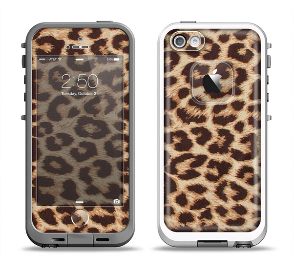 The Simple Vector Cheetah Print Apple iPhone 5-5s LifeProof Fre Case Skin Set