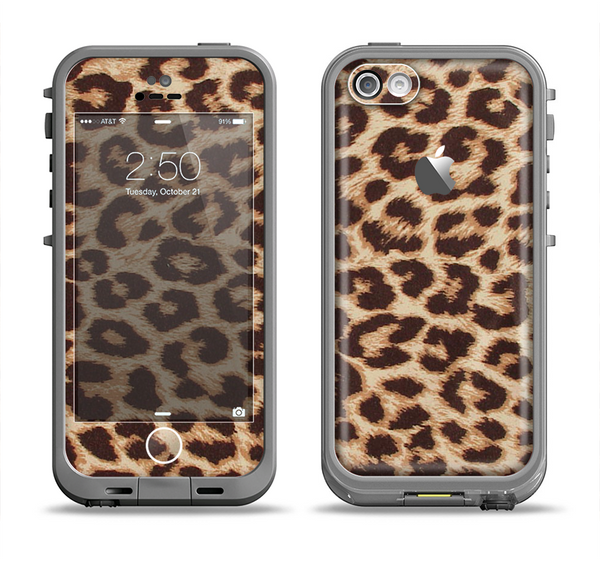 The Simple Vector Cheetah Print Apple iPhone 5c LifeProof Fre Case Skin Set