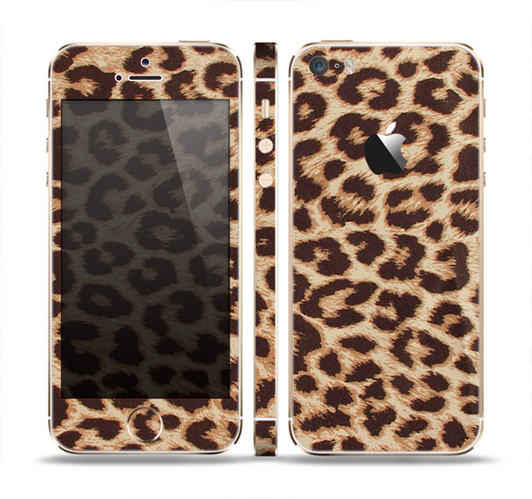 The Simple Vector Cheetah Print Skin Set for the Apple iPhone 5s