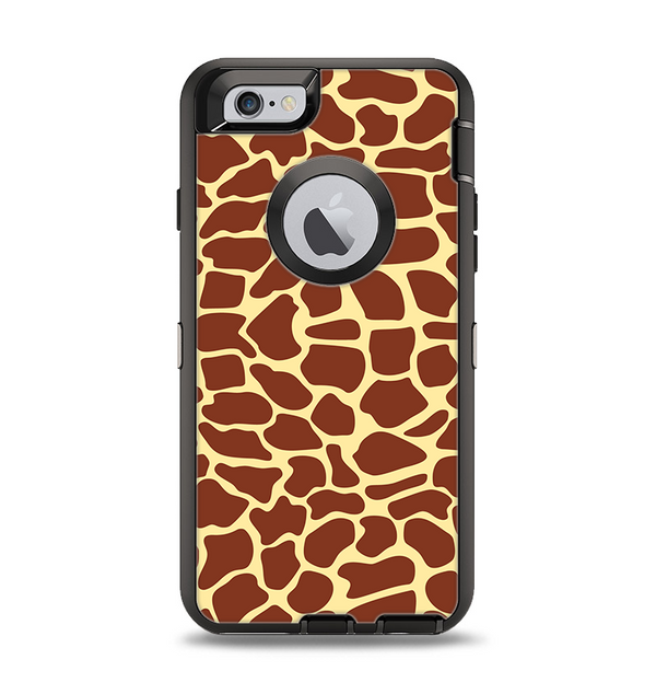 The Simple Vector Giraffe Print Apple iPhone 6 Otterbox Defender Case Skin Set