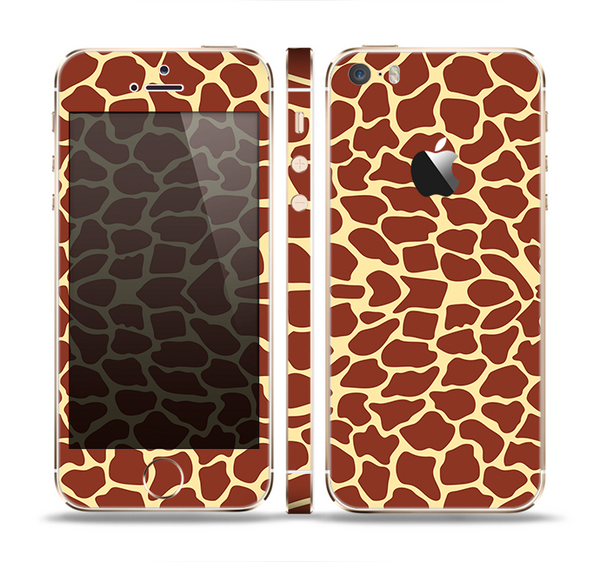 The Simple Vector Giraffe Print Skin Set for the Apple iPhone 5s