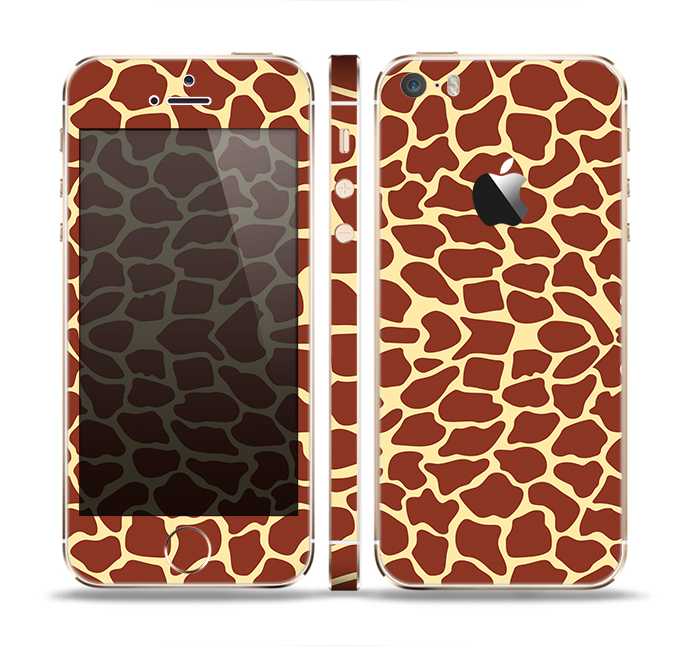 The Simple Vector Giraffe Print Skin Set for the Apple iPhone 5s