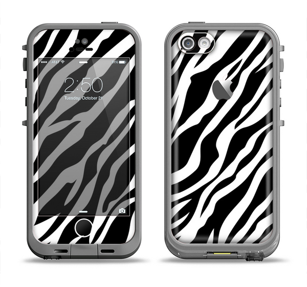 The Simple Vector Zebra Animal Print Apple iPhone 5c LifeProof Fre Case Skin Set