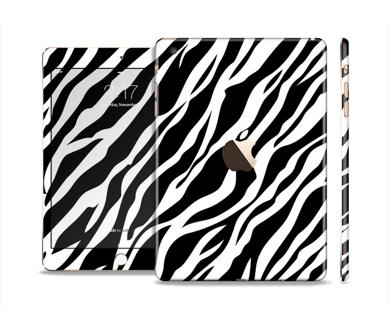 The Simple Vector Zebra Animal Print Full Body Skin Set for the Apple iPad Mini 3