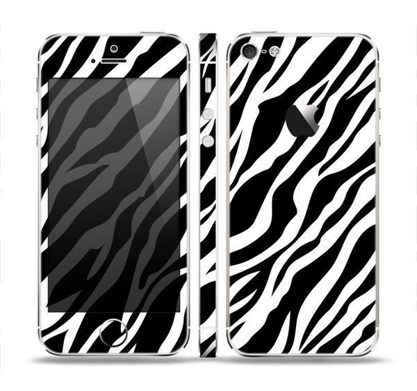 The Simple Vector Zebra Animal Print Skin Set for the Apple iPhone 5
