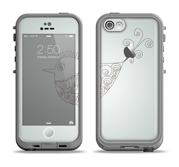 The Simple Vintage Bird on a String Apple iPhone 5c LifeProof Fre Case Skin Set