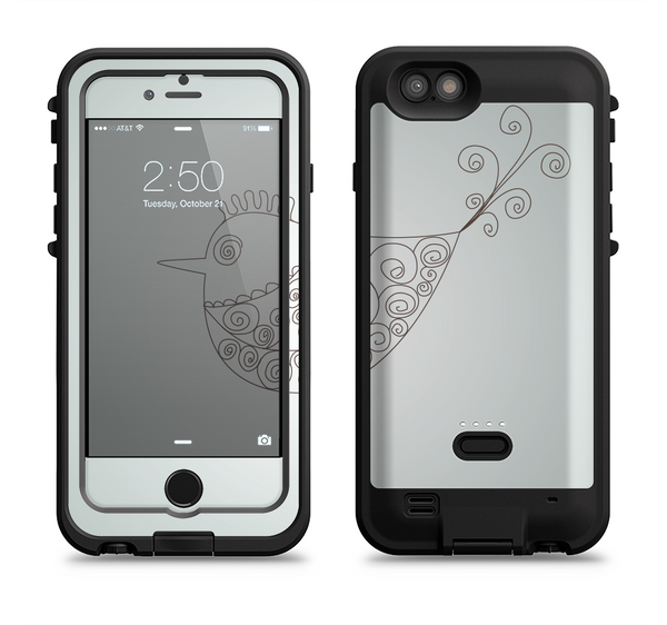 The Simple Vintage Bird on a String Apple iPhone 6/6s LifeProof Fre POWER Case Skin Set