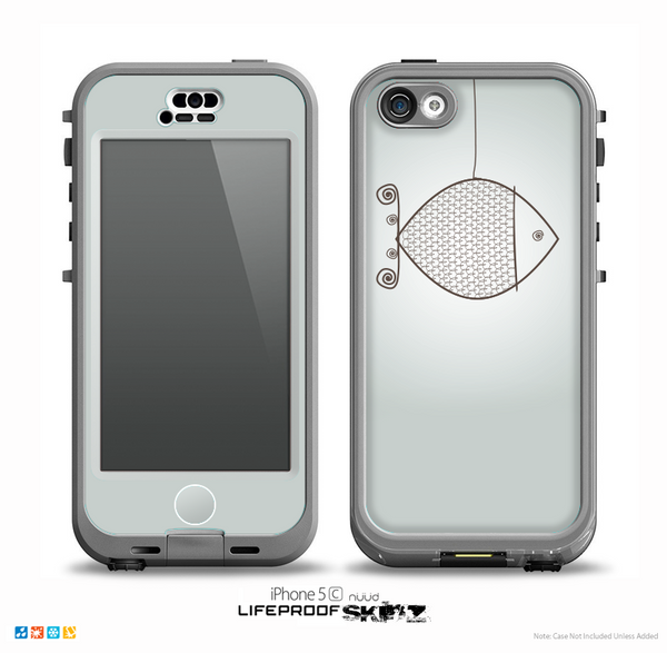 The Simple Vintage Fish on String Skin for the iPhone 5c nüüd LifeProof Case
