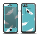 The Simple White Feathered Blue Apple iPhone 6/6s LifeProof Fre Case Skin Set