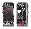 The Sketch Love Heart Collage Apple iPhone 5c LifeProof Nuud Case Skin Set