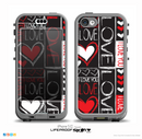The Sketch Love Heart Collage Skin for the iPhone 5c nüüd LifeProof Case