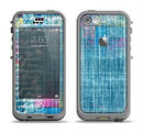 The Sketched Blue Word Surface Apple iPhone 5c LifeProof Nuud Case Skin Set