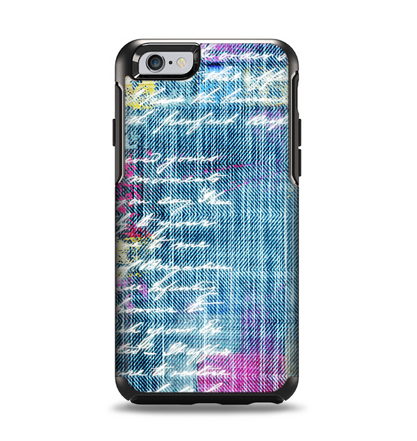 The Sketched Blue Word Surface Apple iPhone 6 Otterbox Symmetry Case Skin Set