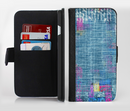 The Sketched Blue Word Surface Ink-Fuzed Leather Folding Wallet Credit-Card Case for the Apple iPhone 6/6s, 6/6s Plus, 5/5s and 5c