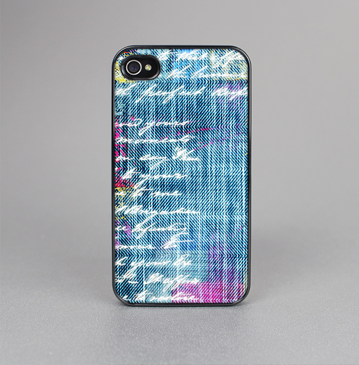 The Sketched Blue Word Surface Skin-Sert for the Apple iPhone 4-4s Skin-Sert Case