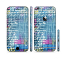 The Sketched Blue Word Surface Sectioned Skin Series for the Apple iPhone 6s Plus