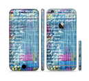 The Sketched Blue Word Surface Sectioned Skin Series for the Apple iPhone 6 Plus