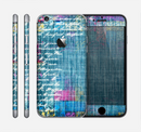 The Sketched Blue Word Surface Skin for the Apple iPhone 6