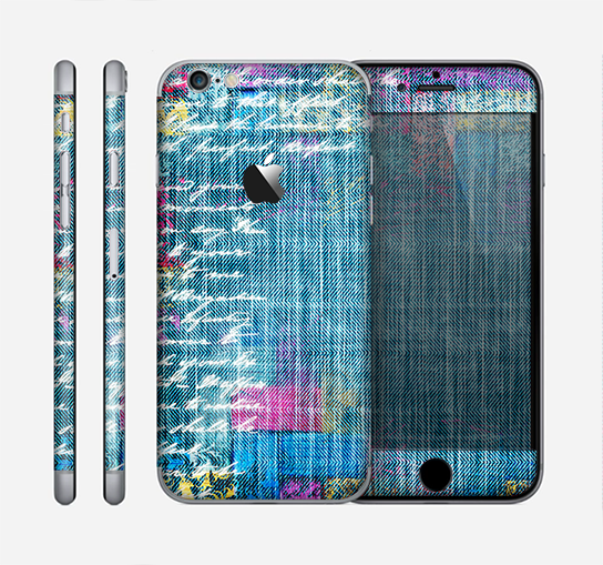 The Sketched Blue Word Surface Skin for the Apple iPhone 6