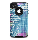 The Sketched Blue Word Surface Skin for the iPhone 4-4s OtterBox Commuter Case