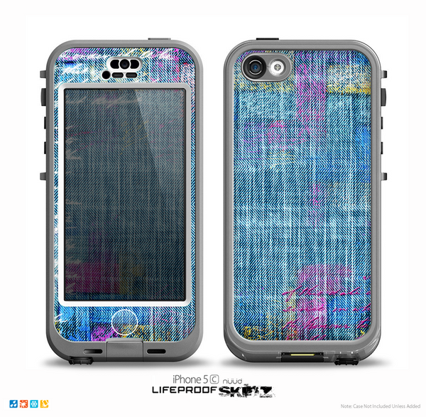 The Sketched Blue Word Surface Skin for the iPhone 5c nüüd LifeProof Case