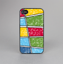 The Sketched Colorful Uneven Panels Skin-Sert for the Apple iPhone 4-4s Skin-Sert Case