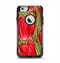 The Sketched Pink & Green Tulips Apple iPhone 6 Otterbox Commuter Case Skin Set
