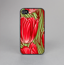 The Sketched Pink & Green Tulips Skin-Sert for the Apple iPhone 4-4s Skin-Sert Case