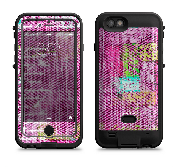 The Sketched Pink Word Surface Apple iPhone 6/6s LifeProof Fre POWER Case Skin Set