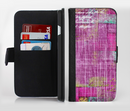 The Sketched Pink Word Surface Ink-Fuzed Leather Folding Wallet Credit-Card Case for the Apple iPhone 6/6s, 6/6s Plus, 5/5s and 5c