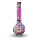 The Sketched Pink Word Surface Skin for the Beats by Dre Mixr Headphones
