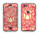 The Sketched Red and Yellow Flowers Apple iPhone 6 Plus LifeProof Nuud Case Skin Set