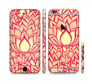 The Sketched Red and Yellow Flowers Sectioned Skin Series for the Apple iPhone 6s Plus
