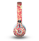 The Sketched Red and Yellow Flowers Skin for the Beats by Dre Mixr Headphones