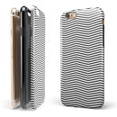 The Slate Black Chevron Pattern with Clear Backing iPhone 6/6s or 6/6s Plus 2-Piece Hybrid INK-Fuzed Case