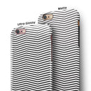 The Slate Black Chevron Pattern with Clear Backing iPhone 6/6s or 6/6s Plus 2-Piece Hybrid INK-Fuzed Case