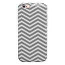 The Slate Black Chevron Pattern with Clear Backing iPhone 6/6s or 6/6s Plus 2-Piece Hybrid INK-Fuzed Case