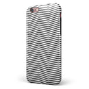 The Slate Black Chevron Pattern with Clear Backing iPhone 6/6s or 6/6s Plus 2-Piece Hybrid INK-Fuzed Case