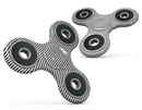 The Slate Black Chevron Pattern with Clear Backing Full-Body Fidget Spinner Skin-Kit