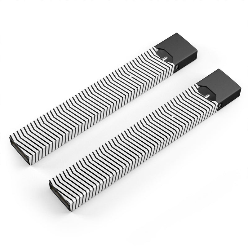 The Slate Black Chevron Pattern with Clear Backing - Premium Decal Protective Skin-Wrap Sticker compatible with the Juul Labs vaping device