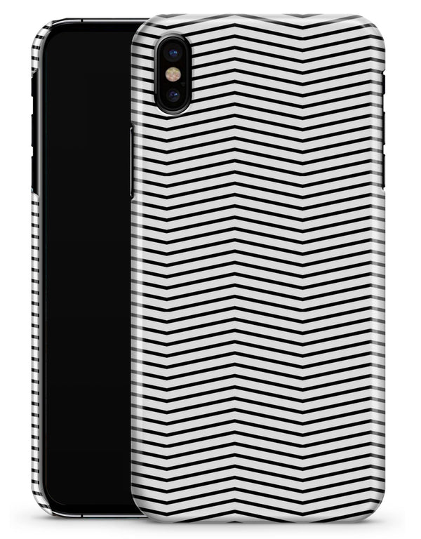 The Slate Black Chevron Pattern with Clear Backing - iPhone X Clipit Case