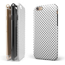 The Slate Black Micro Polka Dots iPhone 6/6s or 6/6s Plus 2-Piece Hybrid INK-Fuzed Case