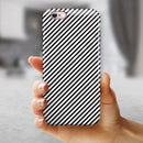The Slate Black Slanted Lines iPhone 6/6s or 6/6s Plus 2-Piece Hybrid INK-Fuzed Case