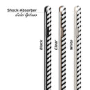 The Slate Black Slanted Lines iPhone 6/6s or 6/6s Plus 2-Piece Hybrid INK-Fuzed Case
