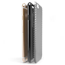 The Slate Black Slanted Lines iPhone 6/6s or 6/6s Plus 2-Piece Hybrid INK-Fuzed Case
