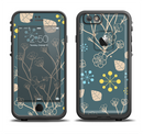 The Slate Blue and Coral Floral Sketched Lace Patterns v21 Apple iPhone 6/6s LifeProof Fre Case Skin Set