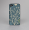 The Slate Blue and Coral Floral Sketched Lace Patterns v21 Skin-Sert for the Apple iPhone 4-4s Skin-Sert Case