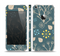 The Slate Blue and Coral Floral Sketched Lace Patterns v21 Skin Set for the Apple iPhone 5