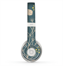 The Slate Blue and Coral Floral Sketched Lace Patterns v21 Skin for the Beats by Dre Solo 2 Headphones