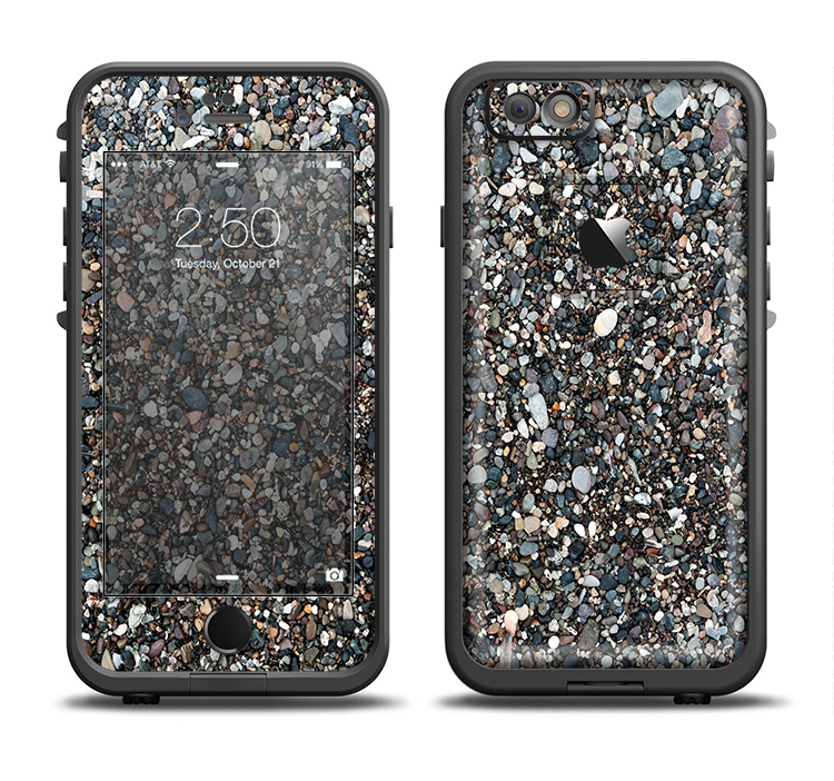 The Small Dark Pebbles Apple iPhone 6/6s Plus LifeProof Fre Case Skin Set